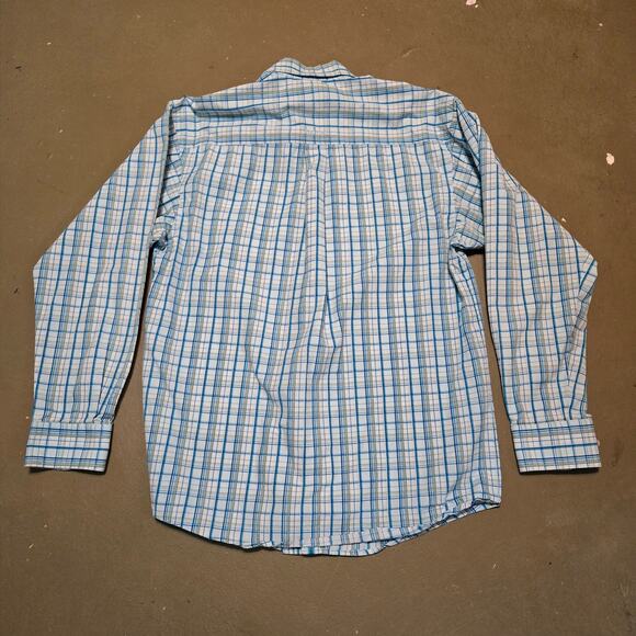 Ariat Pro Series Blue Plaid Long Sleeve Front Pocket Button Up Shirt Size Small - Picture 2 of 5